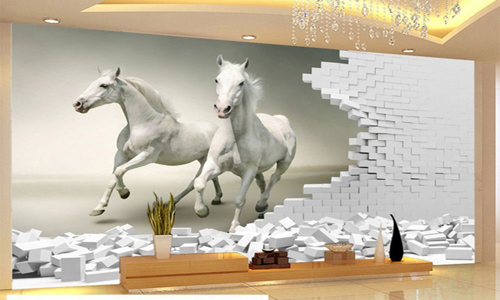 At figürlü duvar kağıtları 15