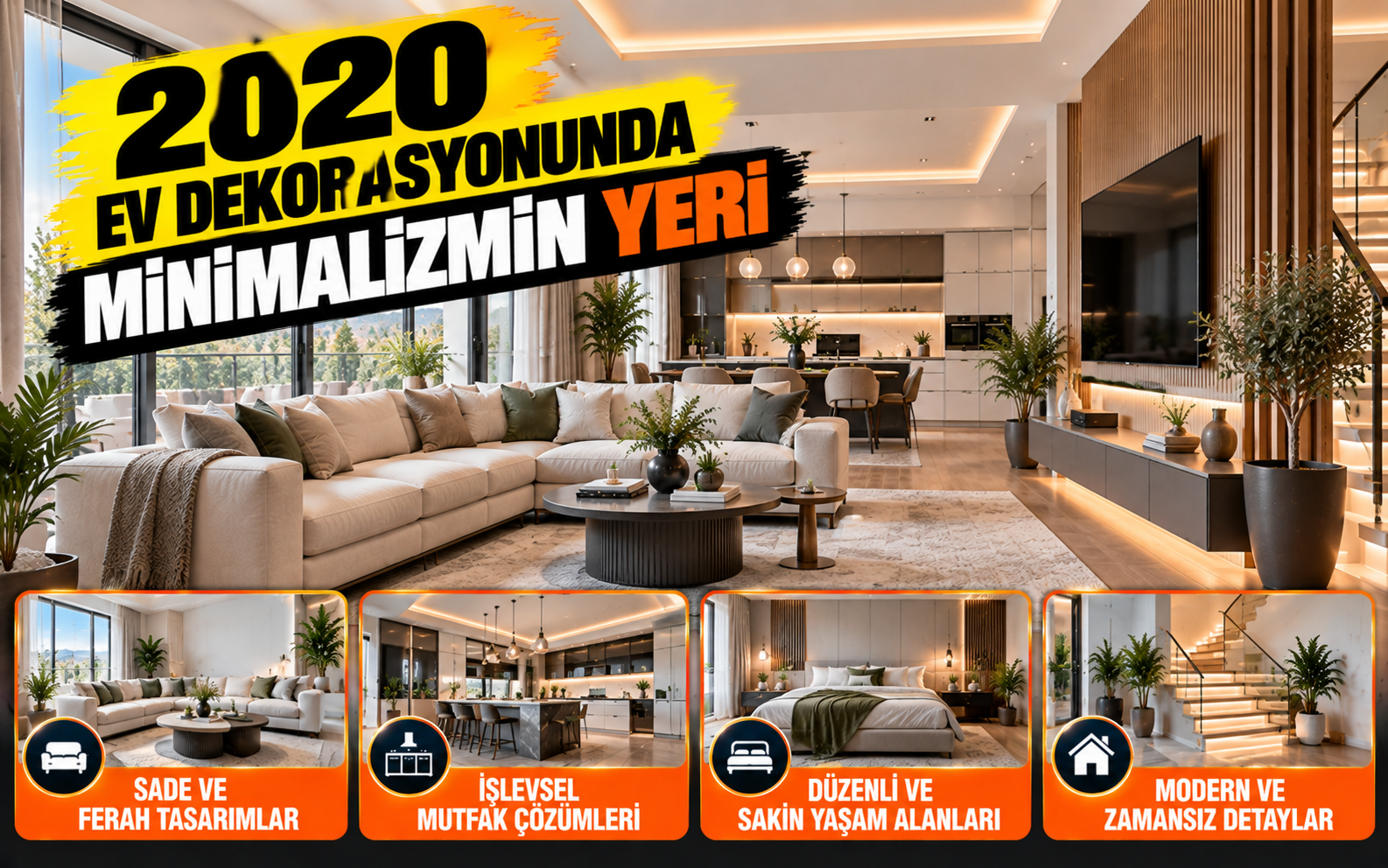 2020 Ev Dekorasyonunda Minimalizmin Yeri