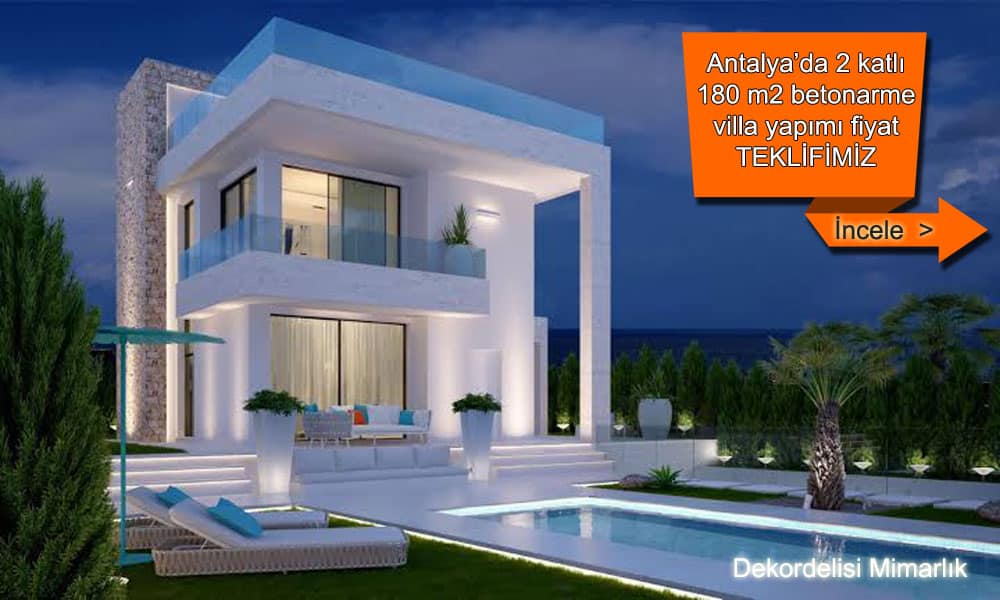 Antalya villa yapan firmalar inşaat şirketleri