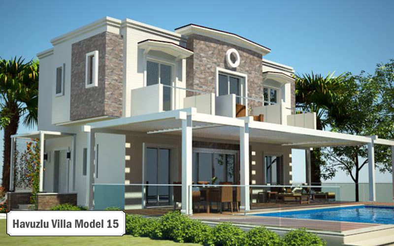 Havuzlu villa projeleri ve modelleri 15