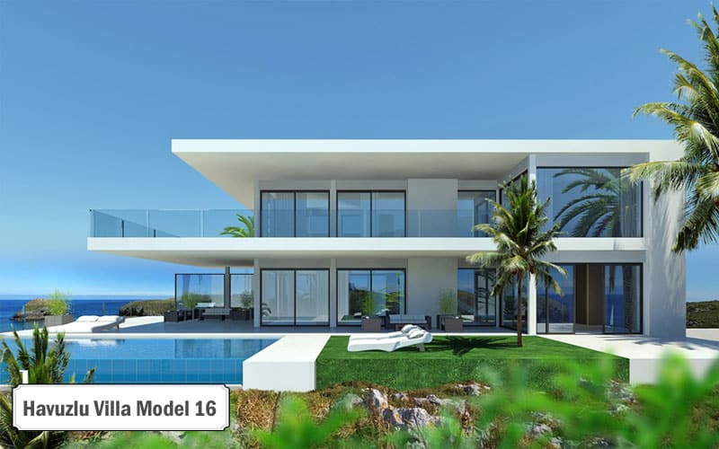 Havuzlu villa projeleri ve modelleri 16