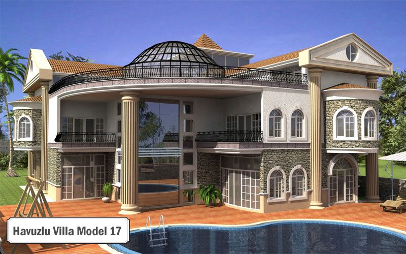 Havuzlu villa projeleri ve modelleri 17