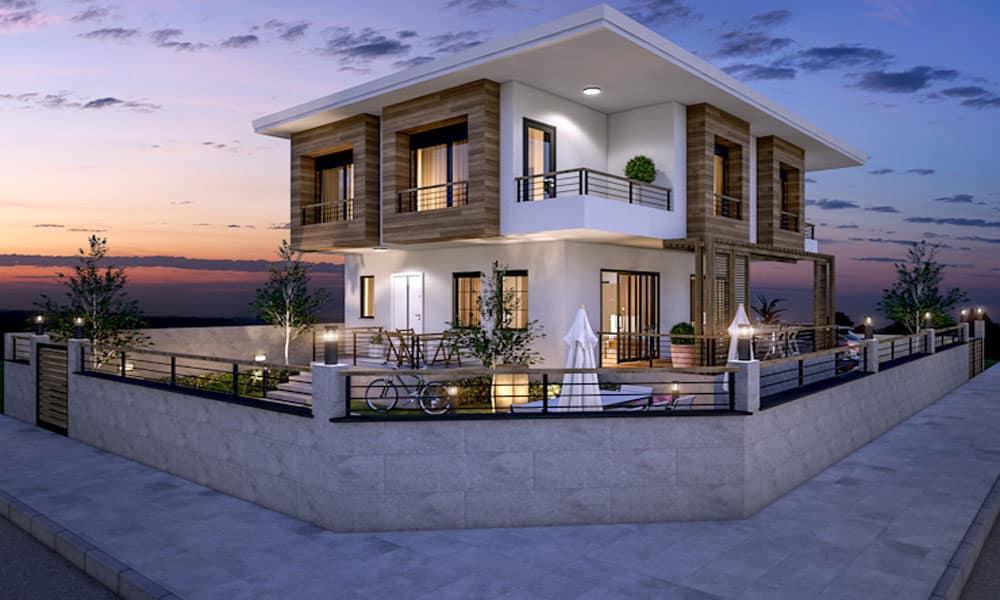 İki katlı ev ve villa modelleri 1
