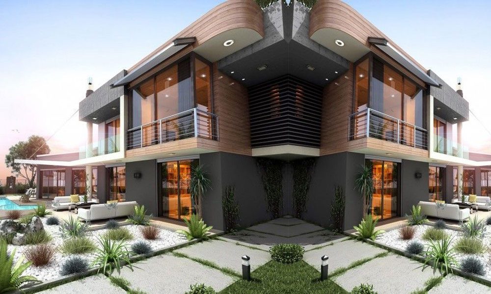 İki katlı ev ve villa modelleri 6