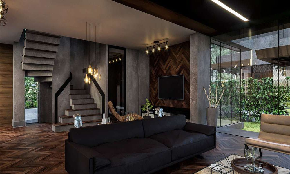Minimal mimarili villa dış cephesi