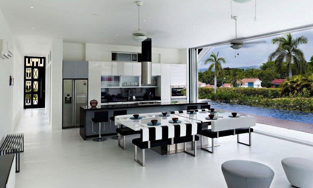 İki katlı modern villa mimari tasarımı
