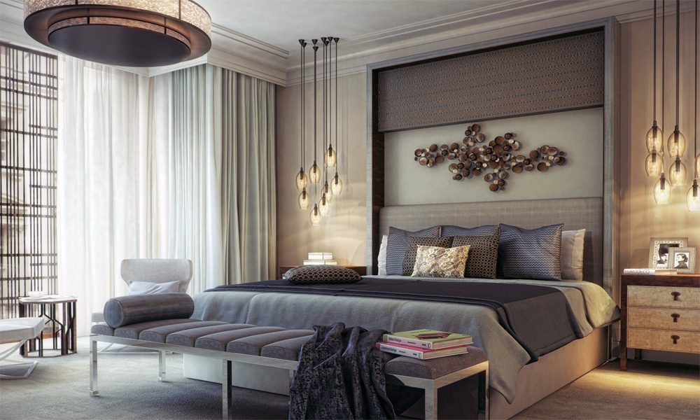 Büyük pencereli çağdaş villa modeli