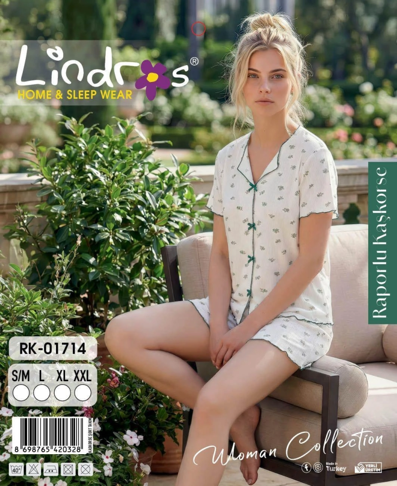 Lindros RK-01714 Kadın Kaşkorse Kısa Kol Şort Takım