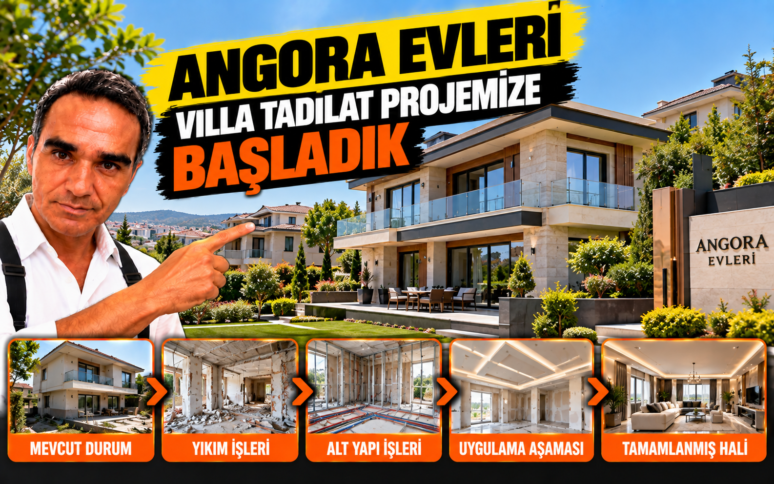 Angora Evleri Villa Tadilat Projemize Başladık