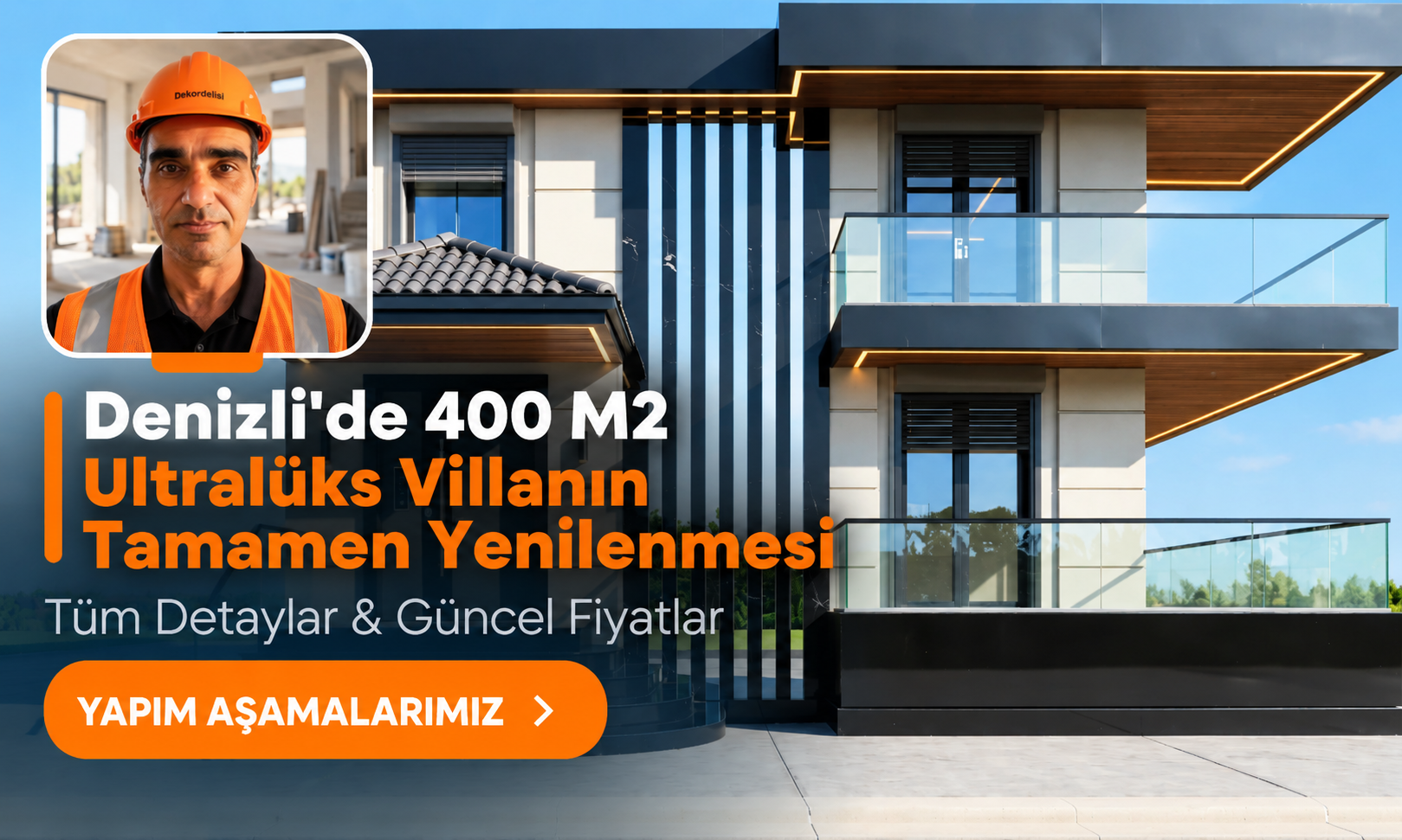 Denizli 400 M2 Ultralüks Villa Yenileme Dekorasyon