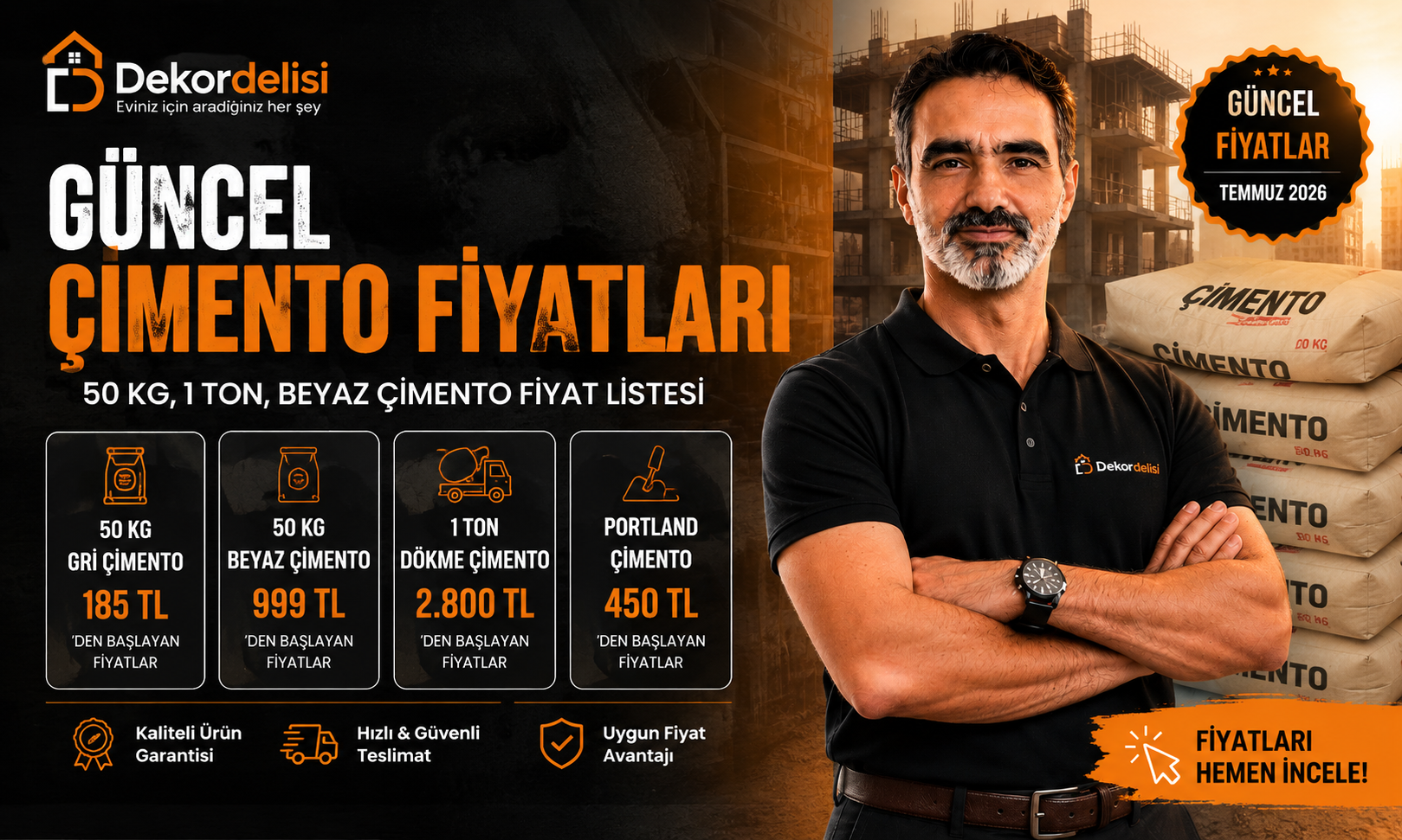 Çimento Fiyatları Güncel