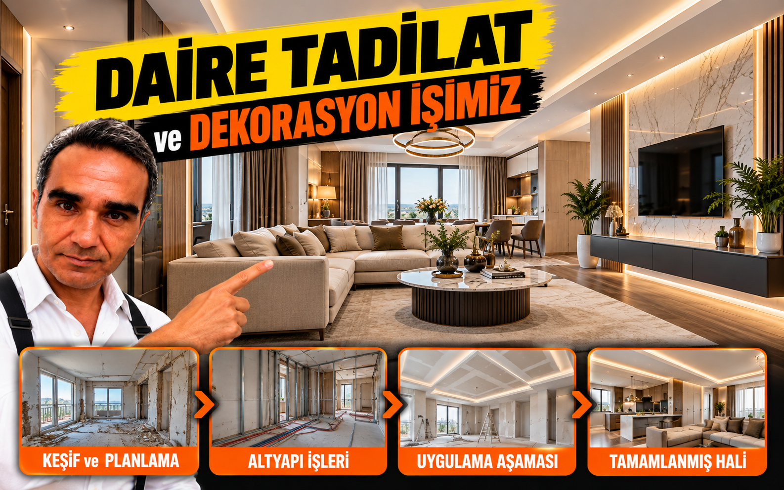 Daire Tadilat ve Dekorasyon İşimiz