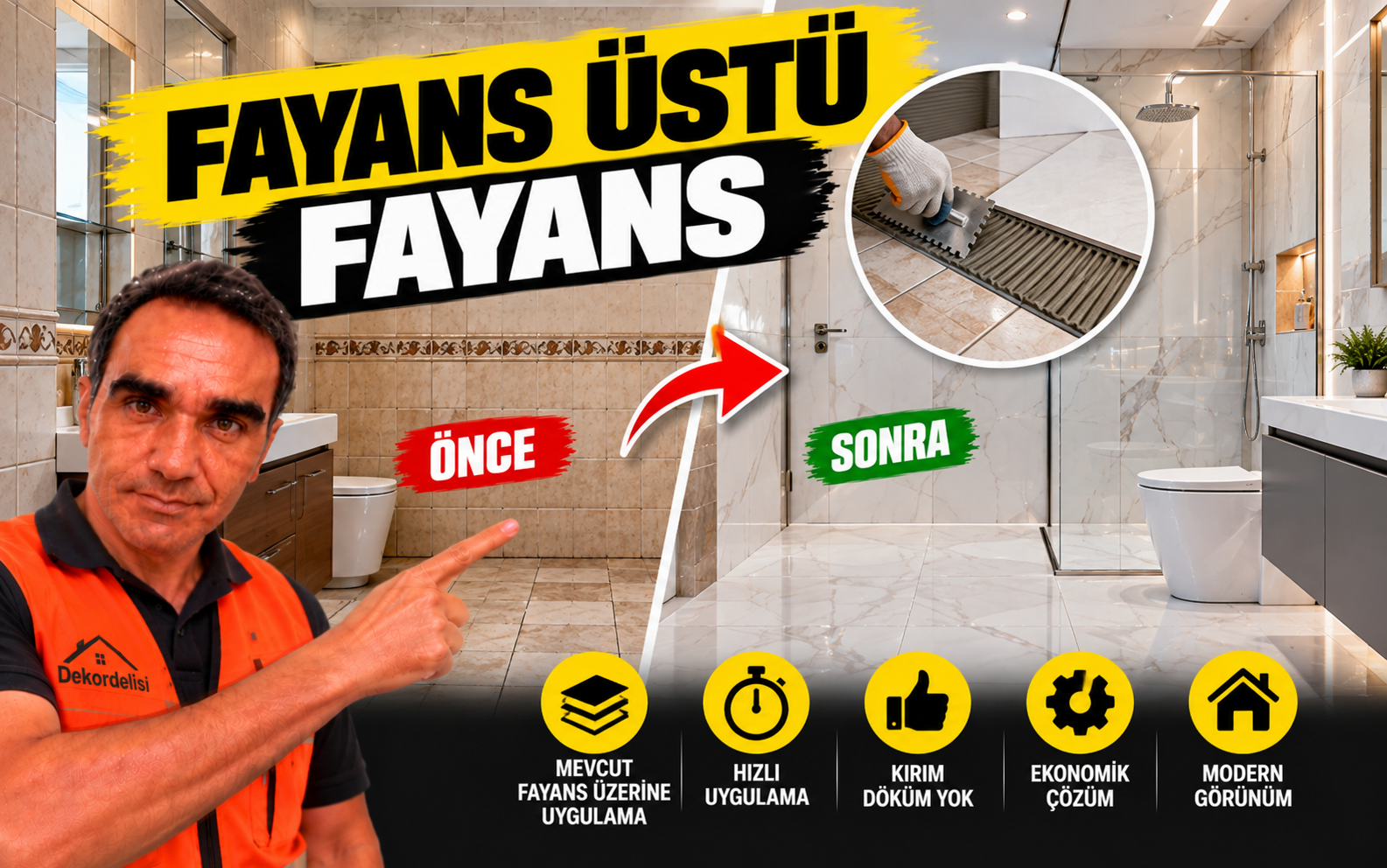 Fayans Üstü Fayans