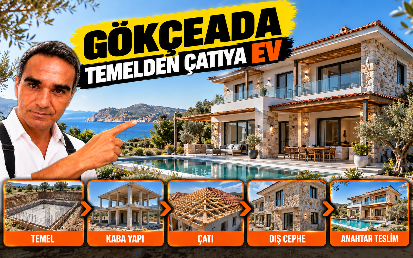 Gökçeada Temelden Çatıya Ev