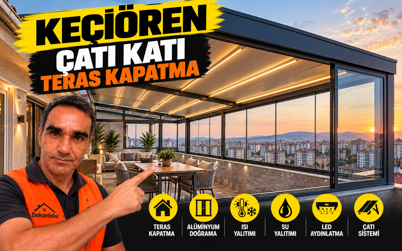 Keçiören Çatı Katı Teras Kapatma