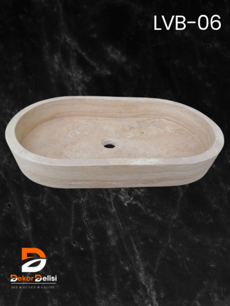 LVB06 Dikdörtgen Mermer Çanak Lavabo