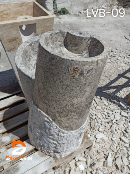 1LVB09 Antresit Pabuç Ayaklı Mermer Lavabo