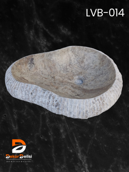LVB14 Yamuk Oval Mermer Çanak Lavabo