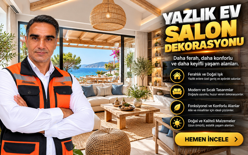Yazlık Ev Salon Dekorasyonu