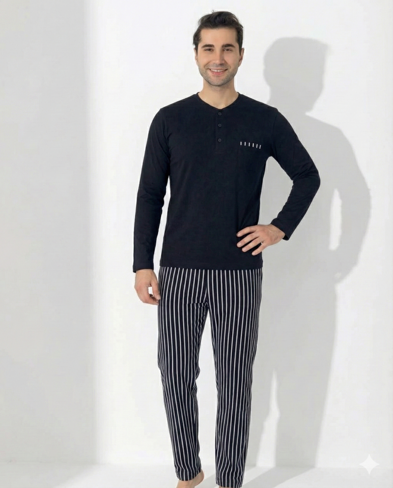 Boyraz 0405 Erkek Uzun Kol Pijama Takımı